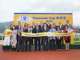 (4th from right) Mr Tetsuro Homma, President of Panasonic Corporation Appliances Company, Mr & Mrs David Mong (3rd & 1st from right) and Ms Cynthia Mong (2nd from right) presented the trophies to the winning owner, the trainer and the jockey respectively.